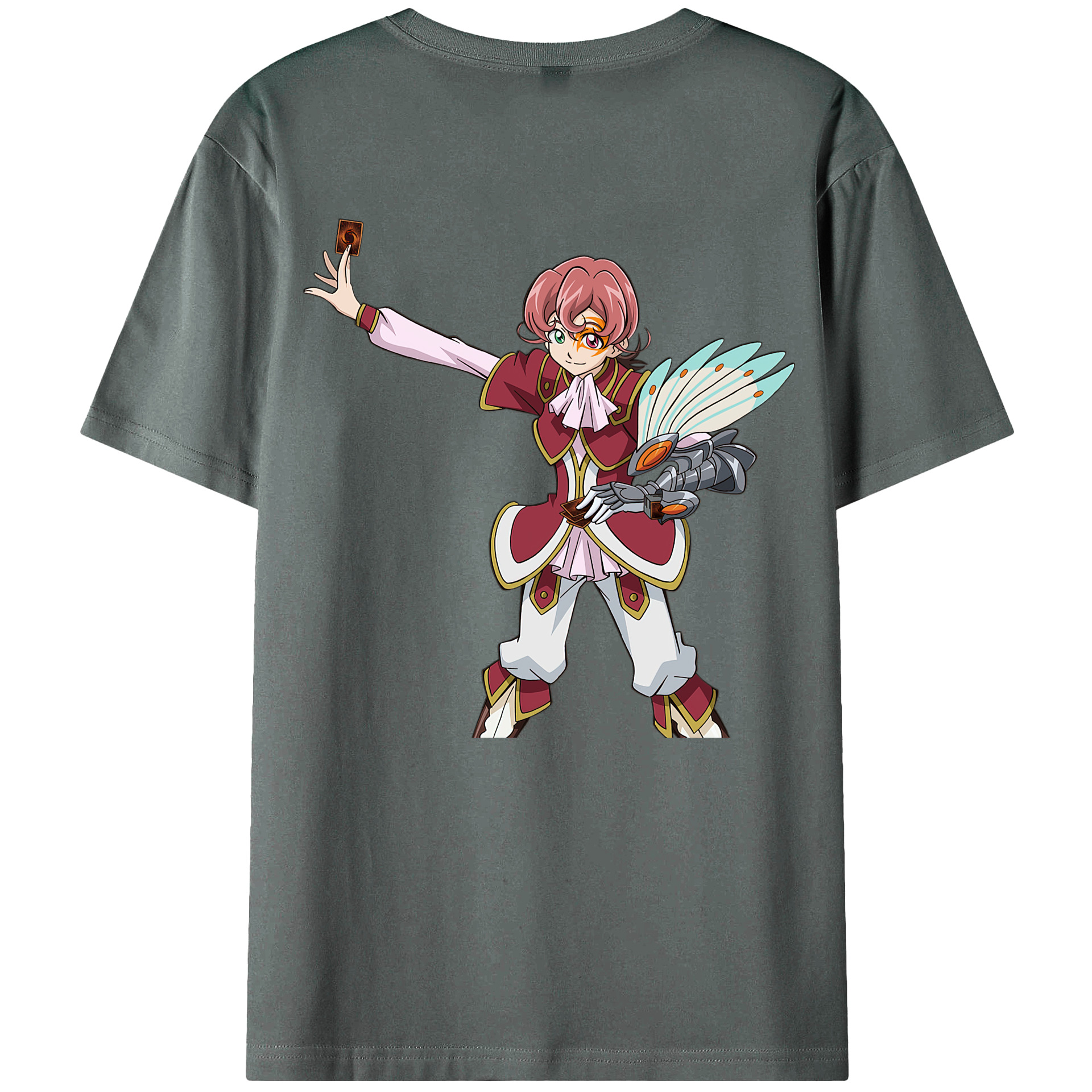 （画像用） 遊☆戯☆王 Yu-Gi-Oh! 綿100％ メンズ半袖Tシャツ（バックプリント） 通気性